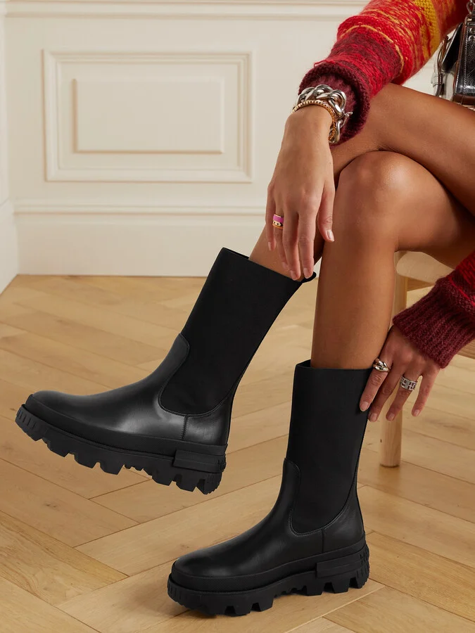 Moncler - Neue Leather Chelsea Boots - Black - Image 2