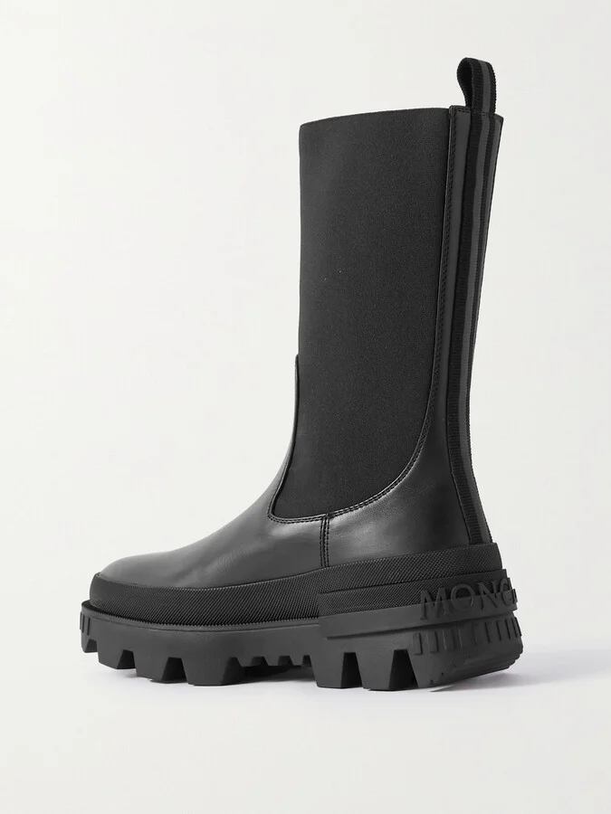 Moncler - Neue Leather Chelsea Boots - Black - Image 3