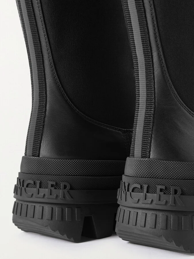 Moncler - Neue Leather Chelsea Boots - Black - Image 4