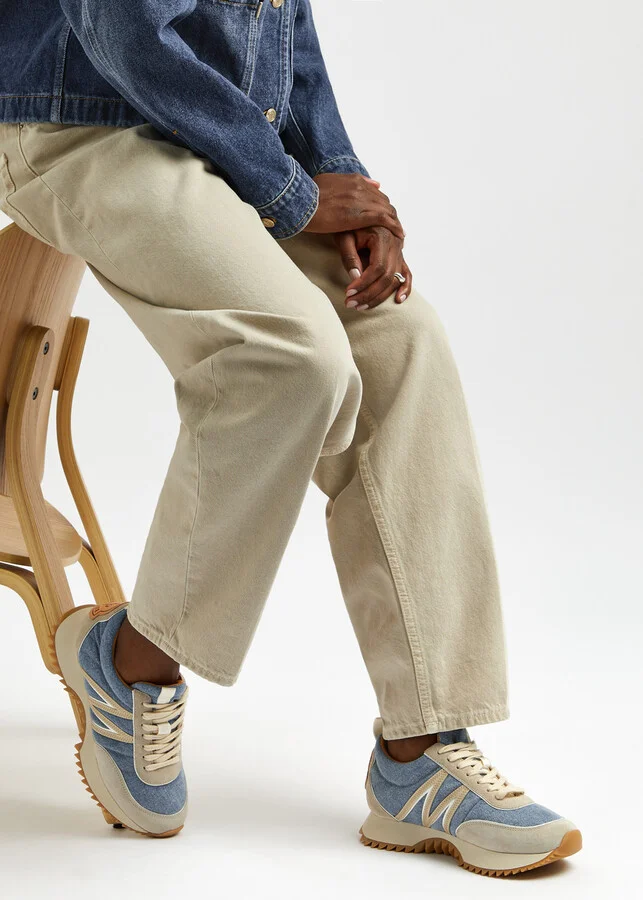 Moncler Pacey Panelled Suede Sneakers - Image 5