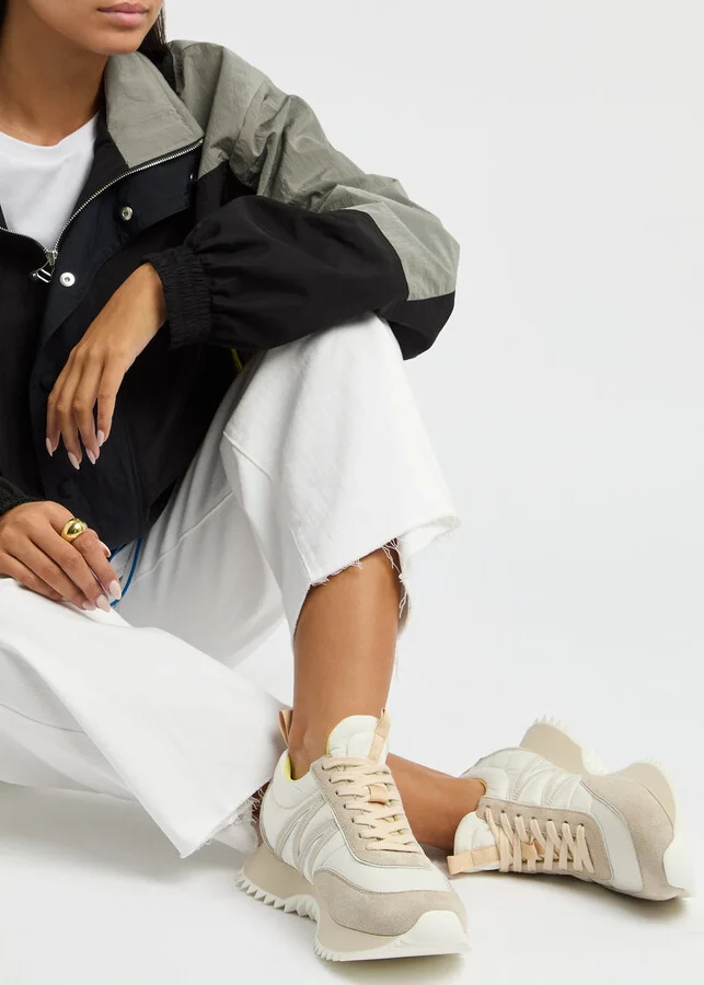 Moncler Pacey Panelled Suede Sneakers - Image 9