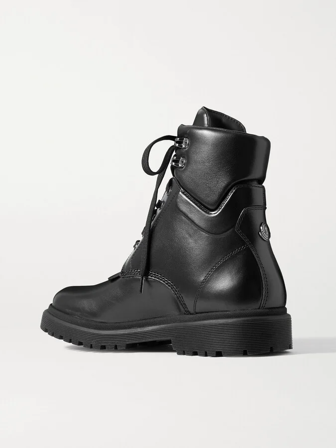 Moncler - Patty Leather Ankle Boots - Black - Image 3