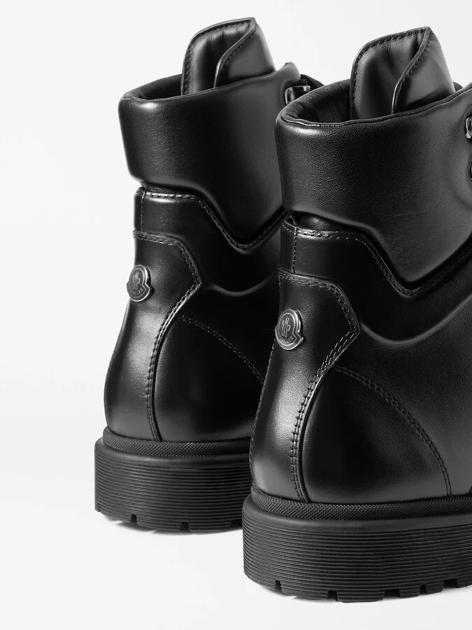 Moncler - Patty Leather Ankle Boots - Black - Image 4