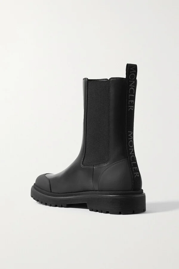 Moncler - Patty Leather Chelsea Boots - Black - Image 3