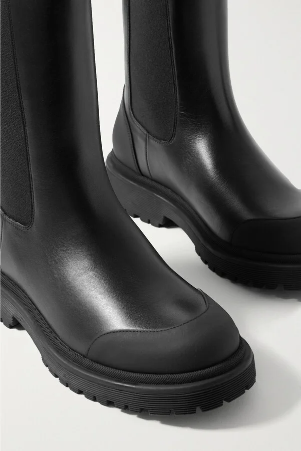 Moncler - Patty Leather Chelsea Boots - Black - Image 4