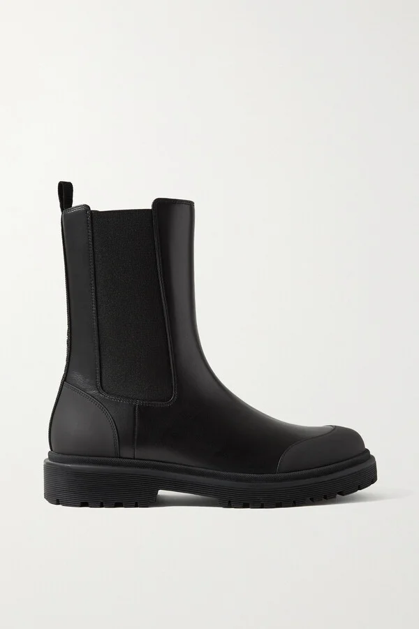 Moncler - Patty Leather Chelsea Boots - Black