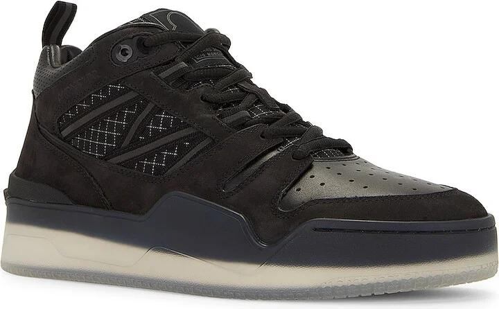 Moncler Pivot Mid High Top Sneakers in Black - Image 2