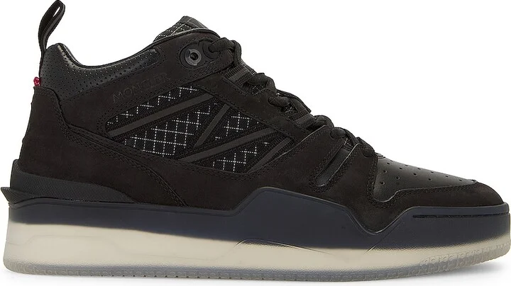 Moncler Pivot Mid High Top Sneakers in Black