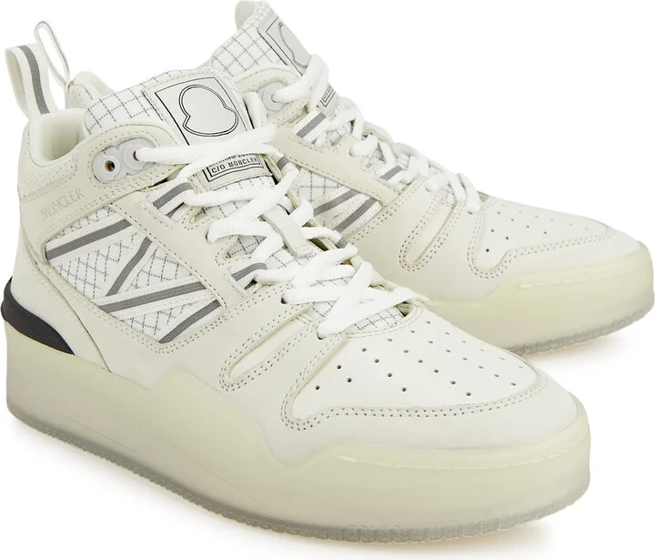 Moncler Pivot Panelled Nubuck Hi-top Sneakers - Image 3