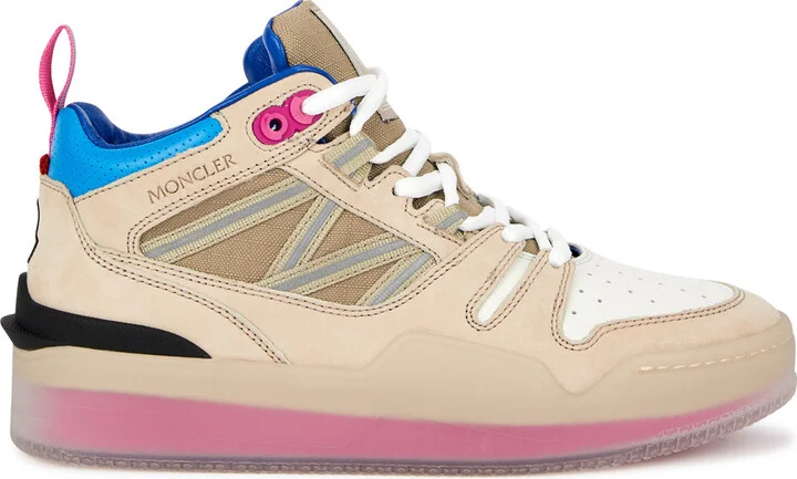 Moncler Pivot Panelled Nubuck Hi-top Sneakers