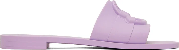 Moncler Purple Rubber Sandals
