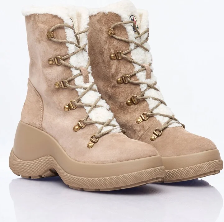 Moncler Resile Trek Ankle Boots - Woman Boots Beige Eu - 40 - Image 3
