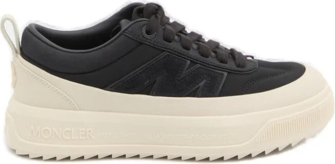 Moncler Round-Toe Lace-Up Sneakers