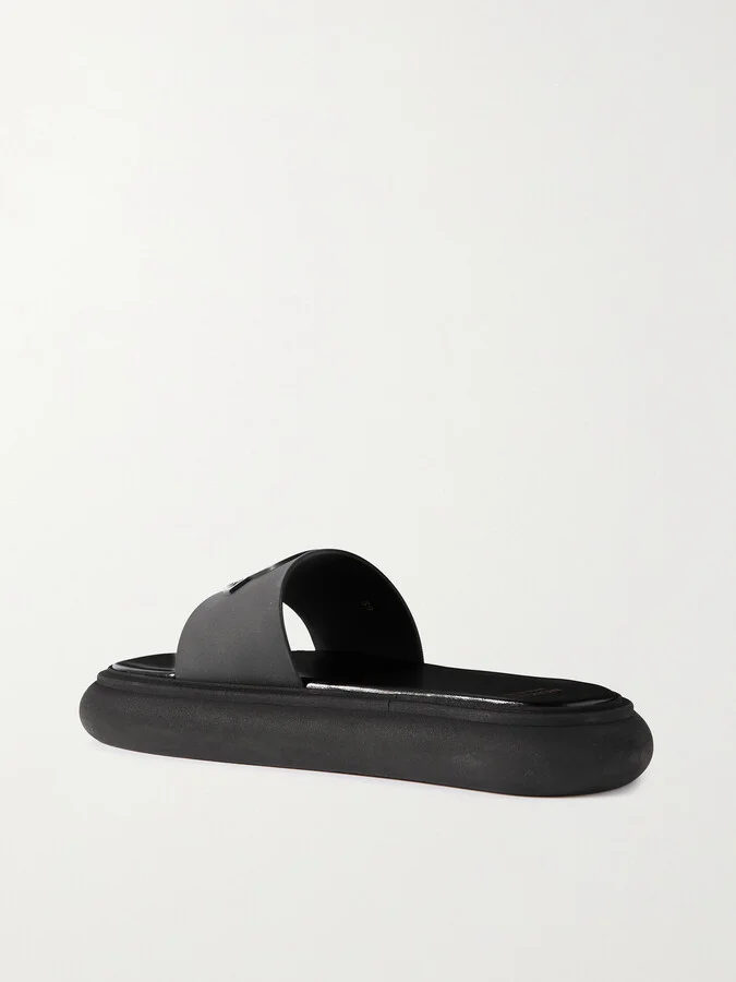 Moncler - Slyder Appliquéd Rubber Slides - Black - Image 3
