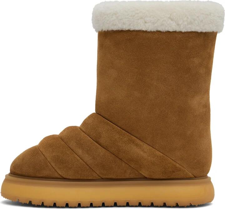 Moncler Tan Gaia Pocket Mid Snow Boots - Image 3