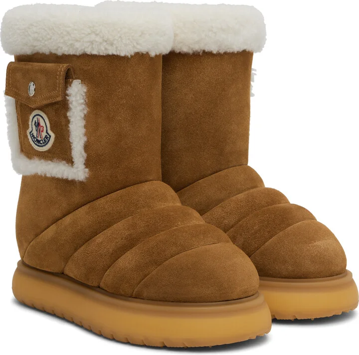 Moncler Tan Gaia Pocket Mid Snow Boots - Image 4