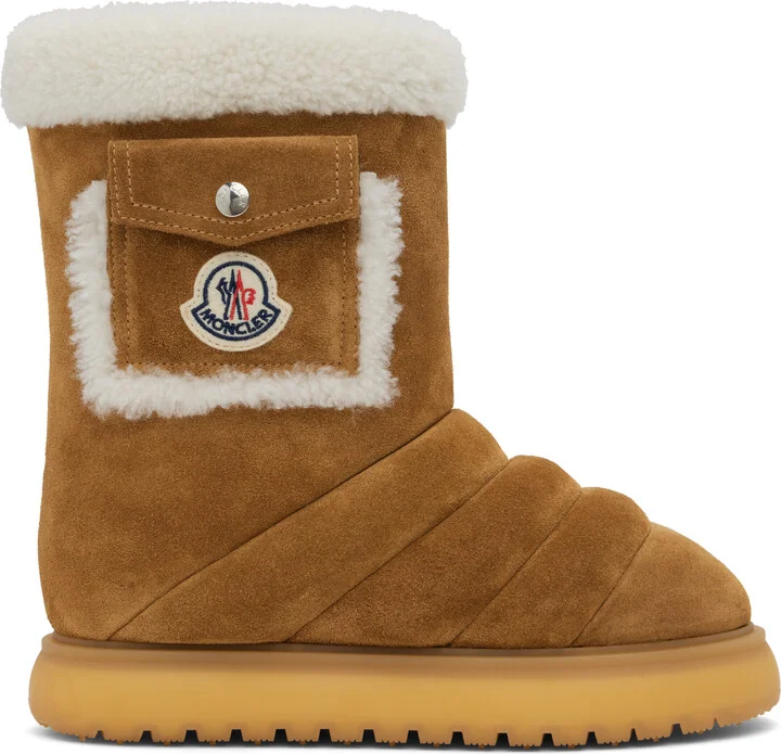 Moncler Tan Gaia Pocket Mid Snow Boots