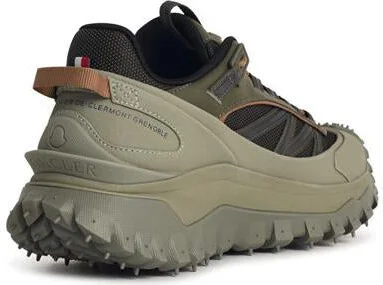 Moncler 'Trailgrip Gtx' Green Leather Blend Sneakers - Image 3