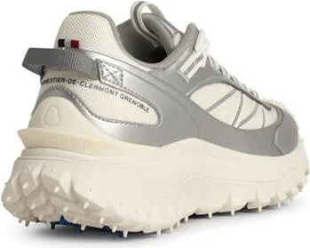Moncler 'Trailgrip Gtx' Silver Leather Blend Sneakers - Image 3