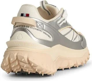 Moncler 'Trailgrip Gtx' Silver Leather Blend Sneakers - Image 3