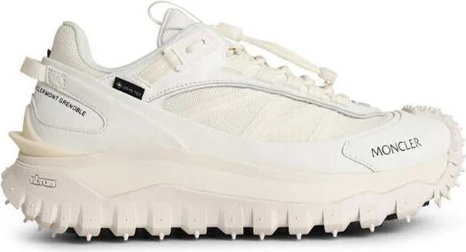 Moncler 'Trailgrip Gtx' White Leather Blend Sneakers