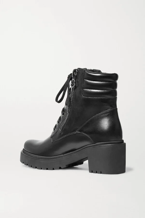 Moncler - Viviane Leather Ankle Boots - Black - Image 3