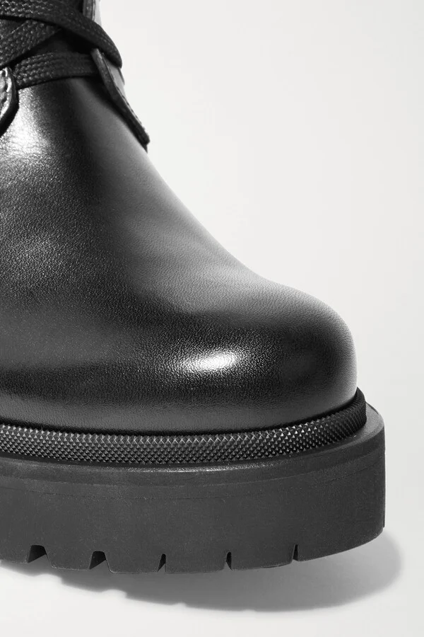 Moncler - Viviane Leather Ankle Boots - Black - Image 5