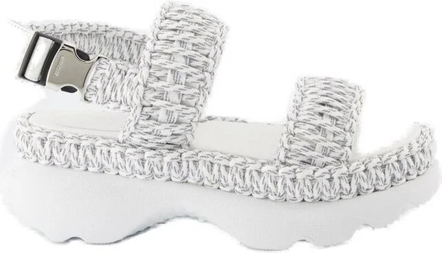 Moncler Woven Strapped Buckled Sandals