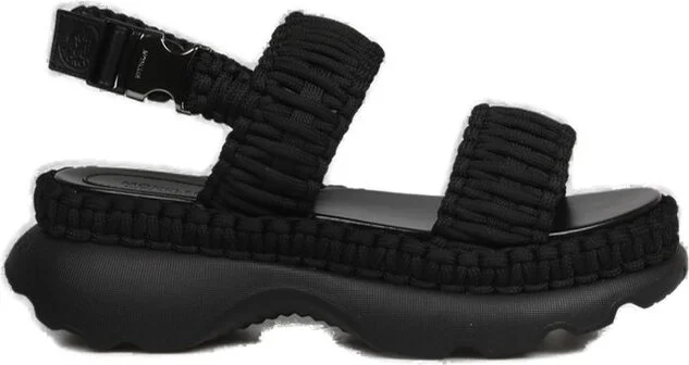 Moncler Woven Strapped Buckled Sandals