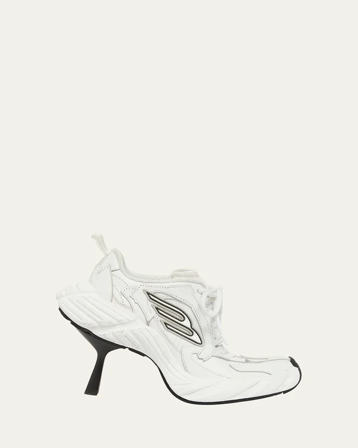 Monday Heeled Leather Sneakers