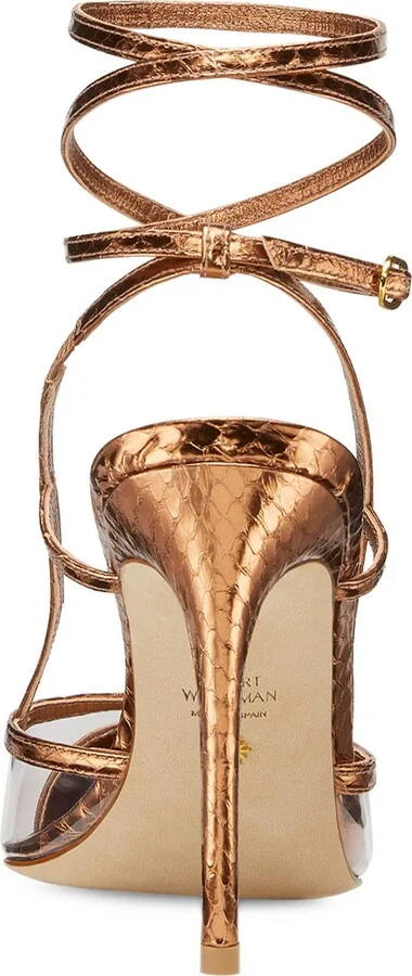 Mondrian Pointed Toe Slingback Pump with Removable Ankle Wrap - Image 2