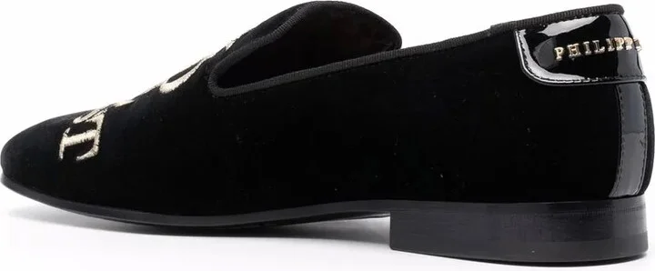 Money-embroidered velvet loafers - Image 3