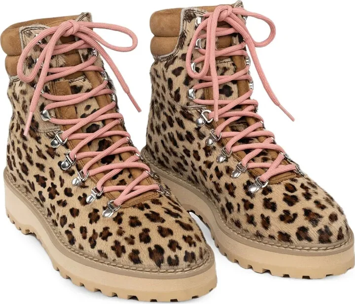 Monfumo leopard-print lace-up combat boots - Image 2