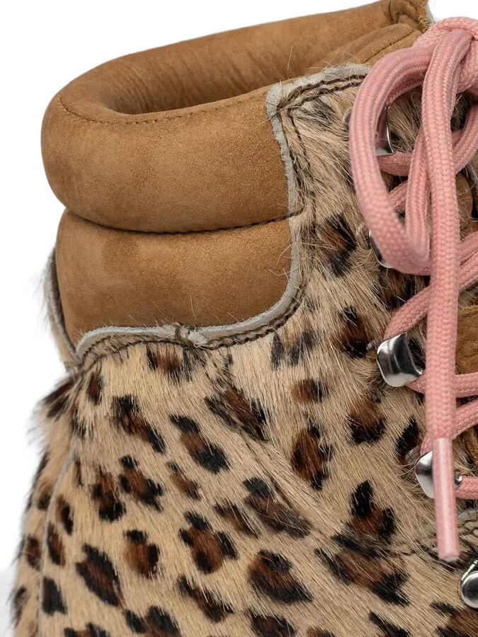 Monfumo leopard-print lace-up combat boots - Image 4
