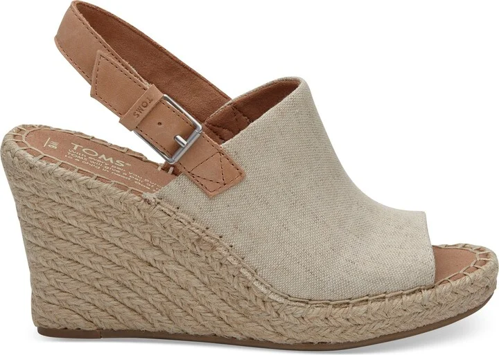 Monica Natural Oxford Wedge Heel Sandal