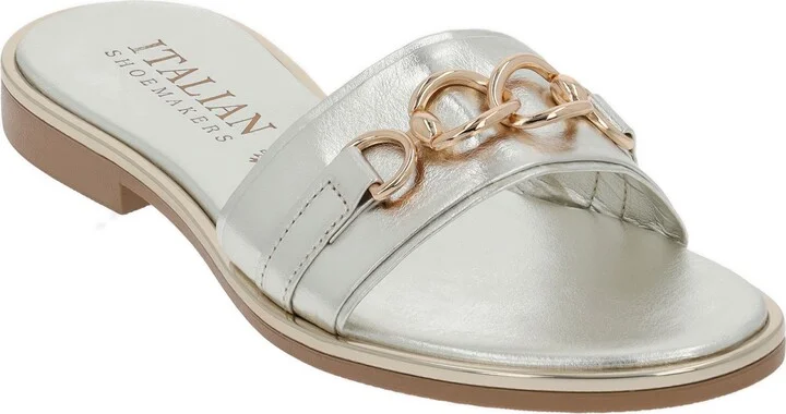Monik Chain Flat Slide Sandal