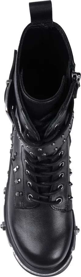 Monik Stud Lug Sole Combat Boot - Image 5