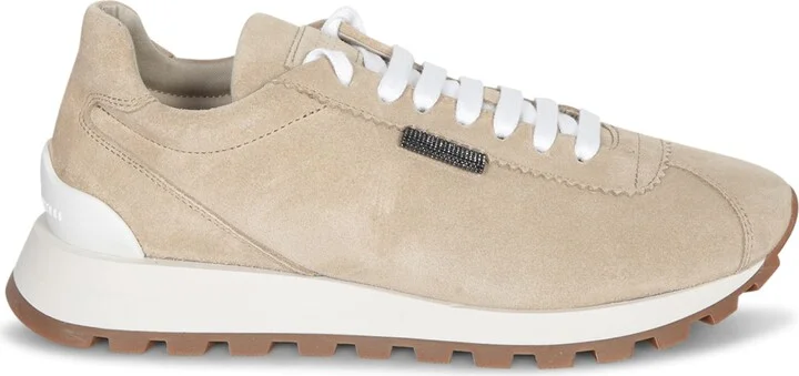 Monile Beige Suede Sneakers