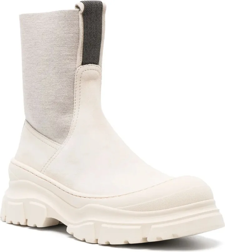 Monili-Bead Panelled Ankle Boots - Image 2