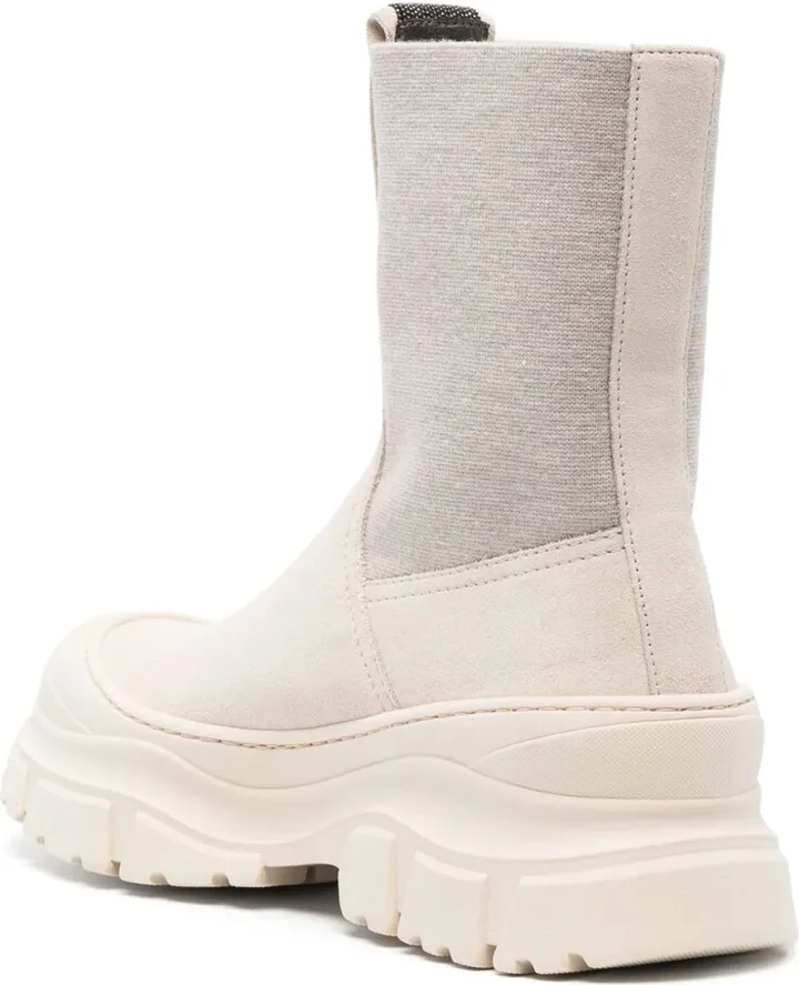 Monili-Bead Panelled Ankle Boots - Image 3
