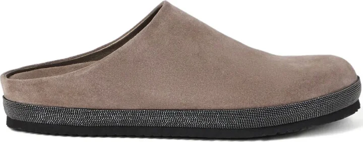 Monili chain-detail flat mules