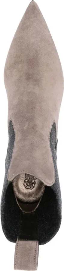 Monili chain-detail leather 85mm boots - Image 4