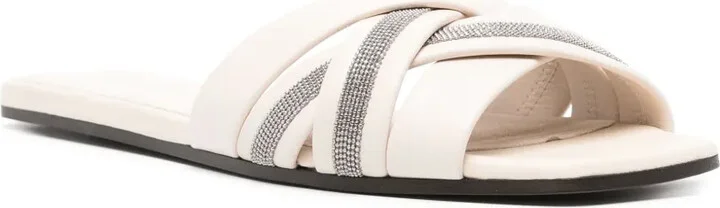 Monili chain-detail leather sandals - Image 2
