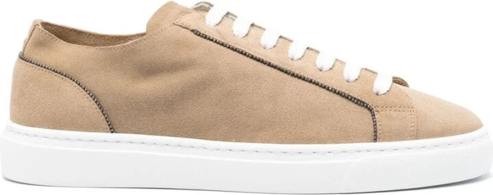 Monili Chain-Detail Suede Sneakers