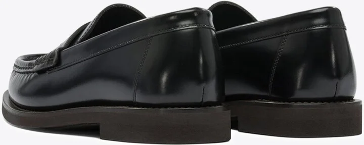 Monili Chain Leather Penny Loafers - Image 3