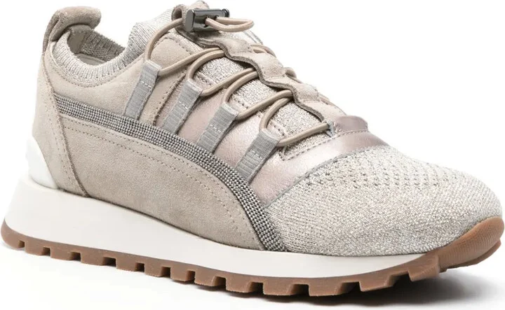 Monili-chain panelled sneakers - Image 2