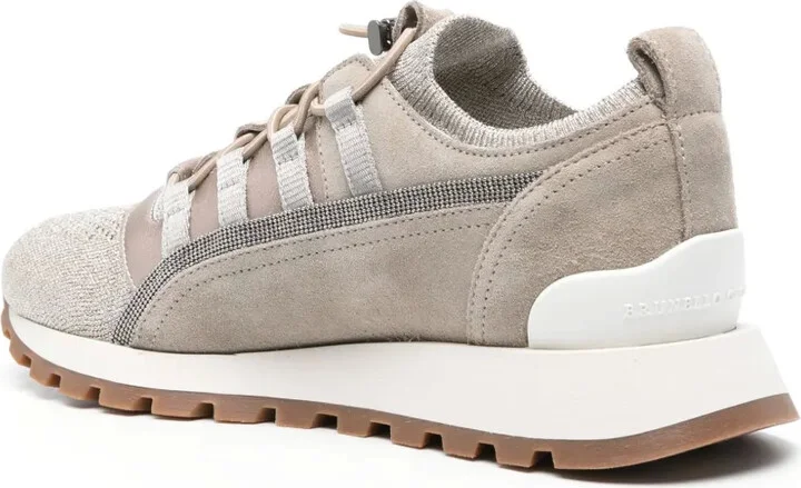 Monili-chain panelled sneakers - Image 3