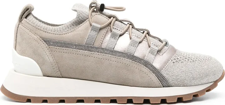 Monili-chain panelled sneakers