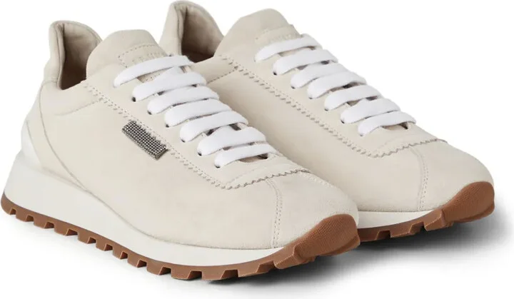 Monili-chain suede sneakers - Image 2