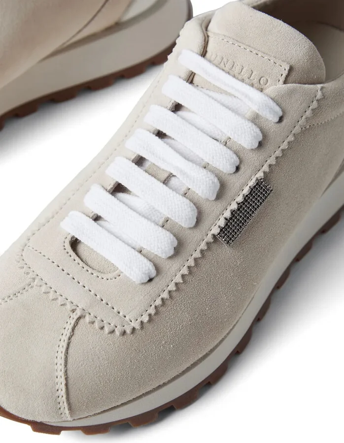 Monili-chain suede sneakers - Image 4